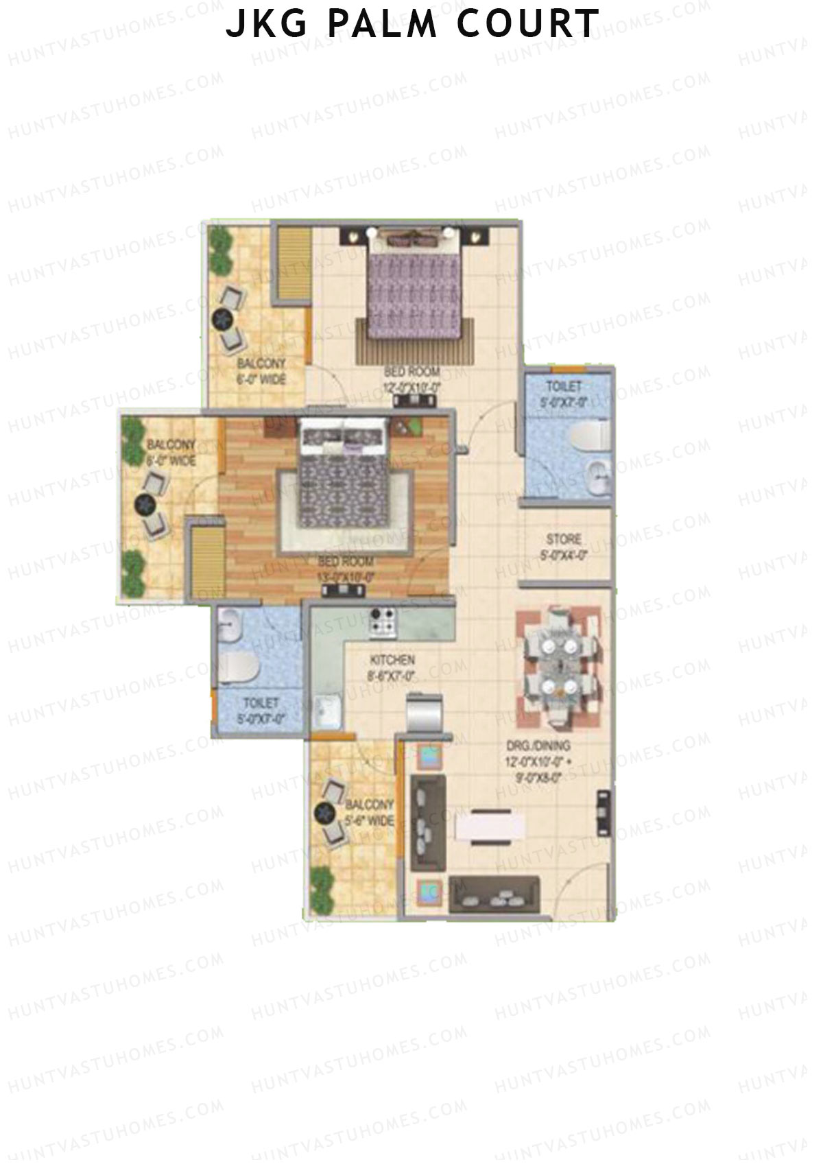 JKG Palm Court Tower A1 Unit 4 Floor Plan