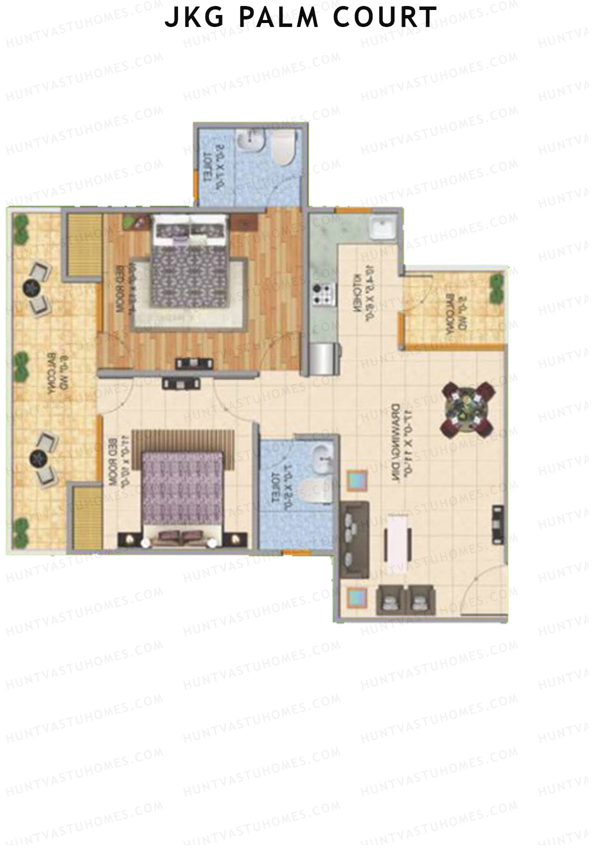 JKG Palm Court Tower A1 Unit 5 Floor Plan