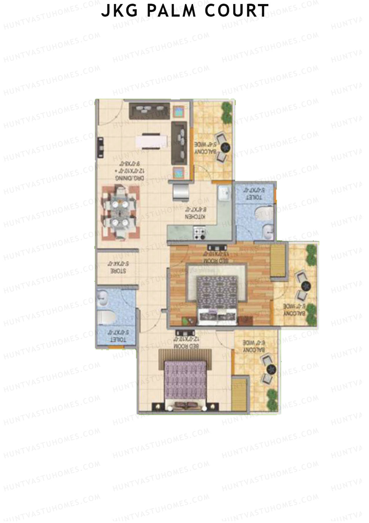 JKG Palm Court Tower A1 Unit 8 Floor Plan