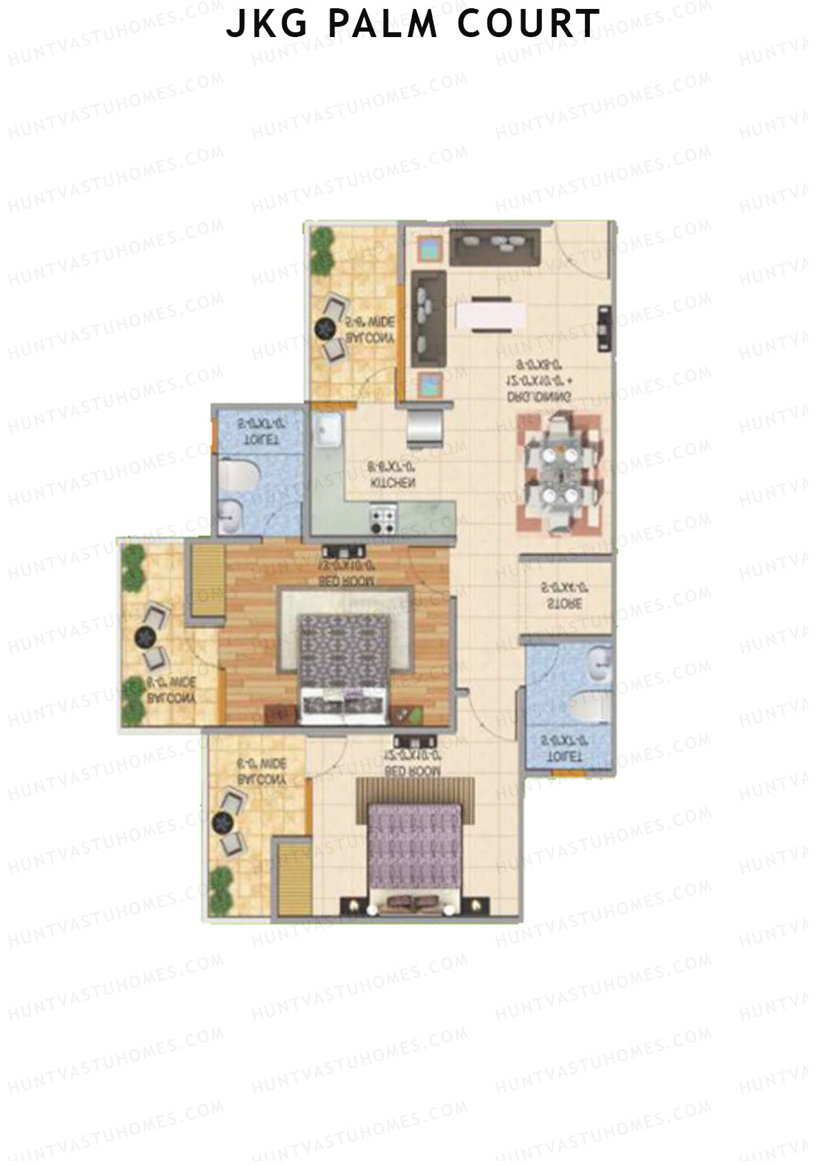 JKG Palm Court Tower A2 Unit 8 Floor Plan