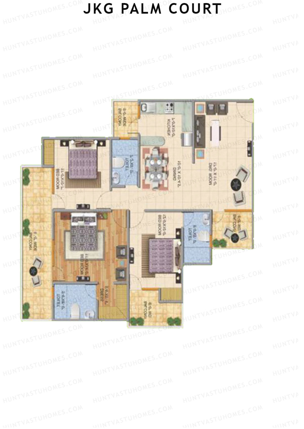 JKG Palm Court Tower B1 Unit 2 Floor Plan