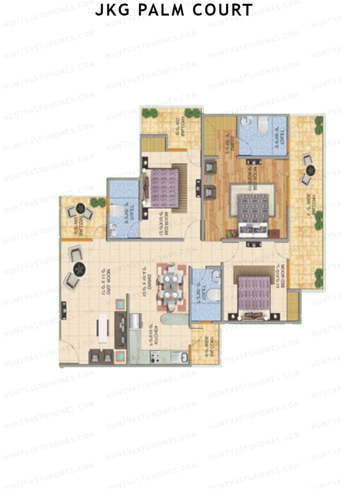 JKG Palm Court Tower B2 Unit 1 Floor Plan