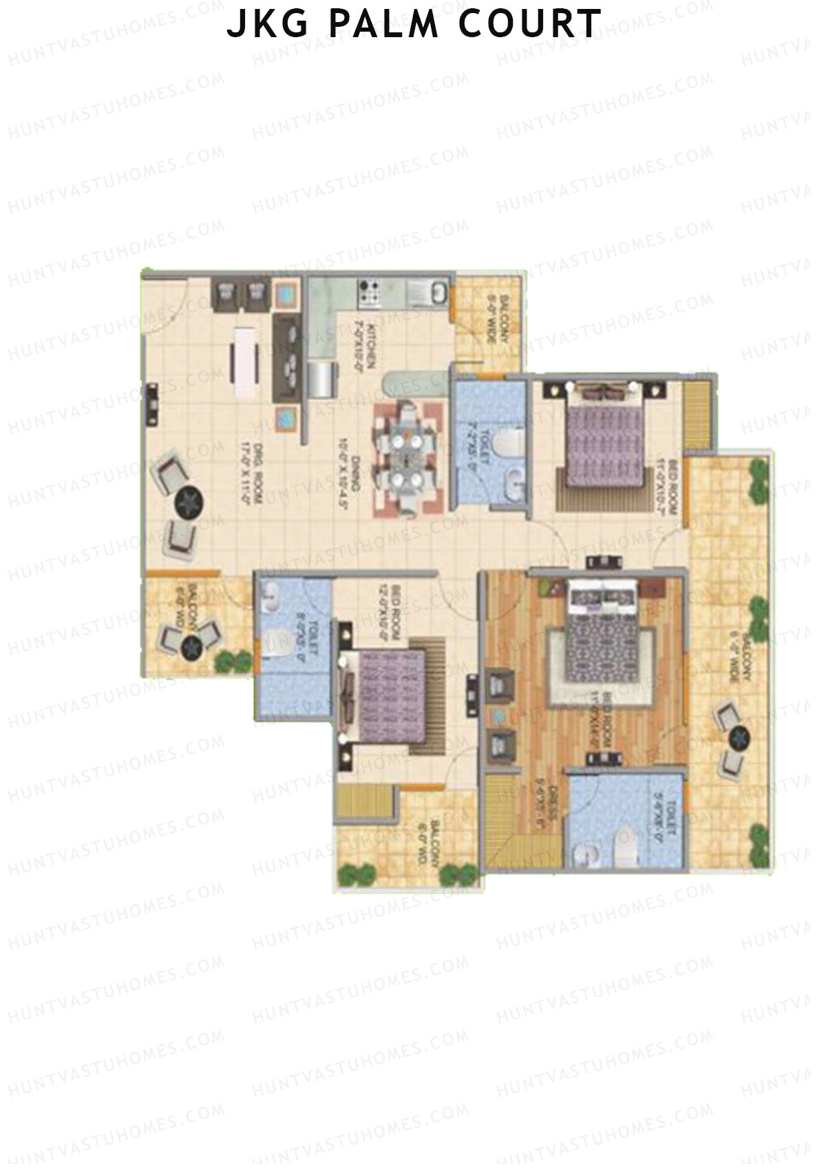 JKG Palm Court Tower B2 Unit 2 Floor Plan