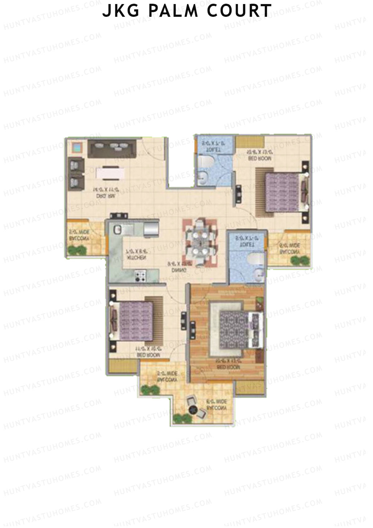 JKG Palm Court Tower B2 Unit 3 Floor Plan