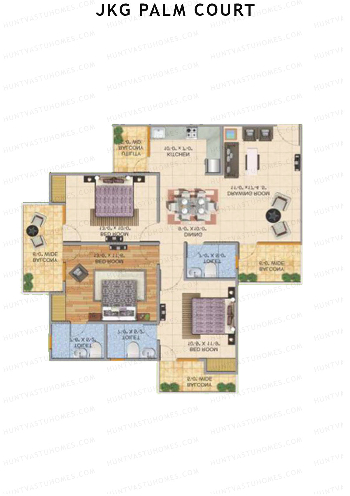 JKG Palm Court Tower B2 Unit 4 Floor Plan