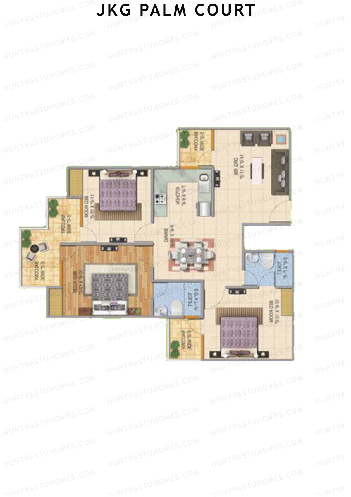 JKG Palm Court Tower B2 Unit 5 Floor Plan