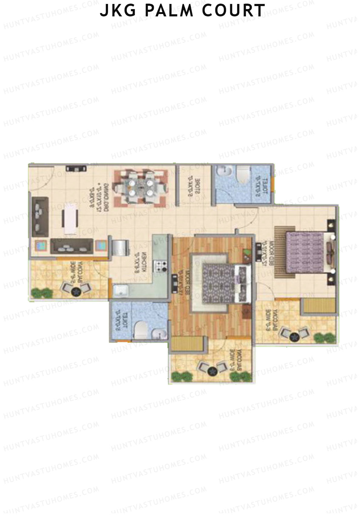 JKG Palm Court Tower C1 Unit 4 Floor Plan