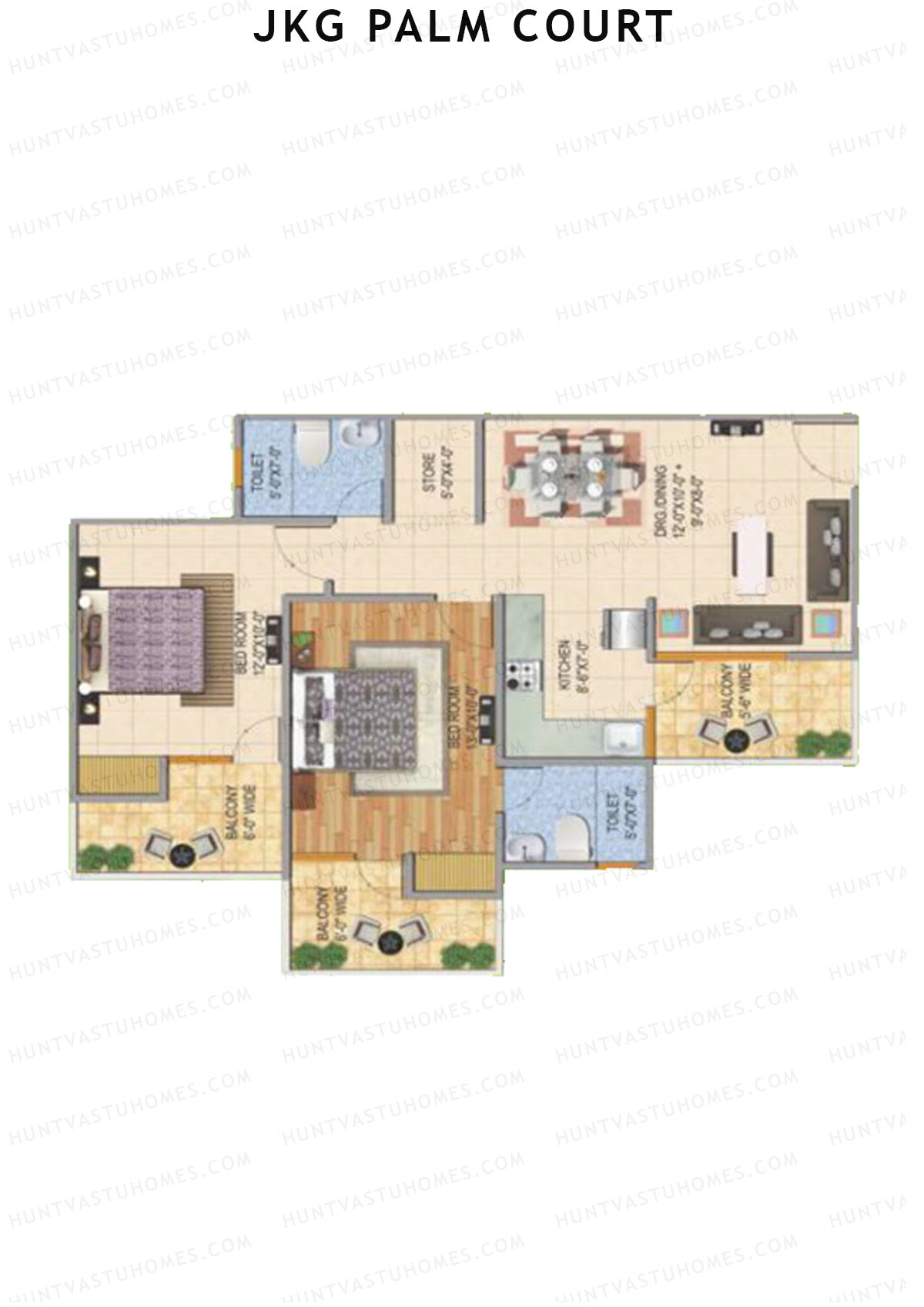 JKG Palm Court Tower C1 Unit 5 Floor Plan
