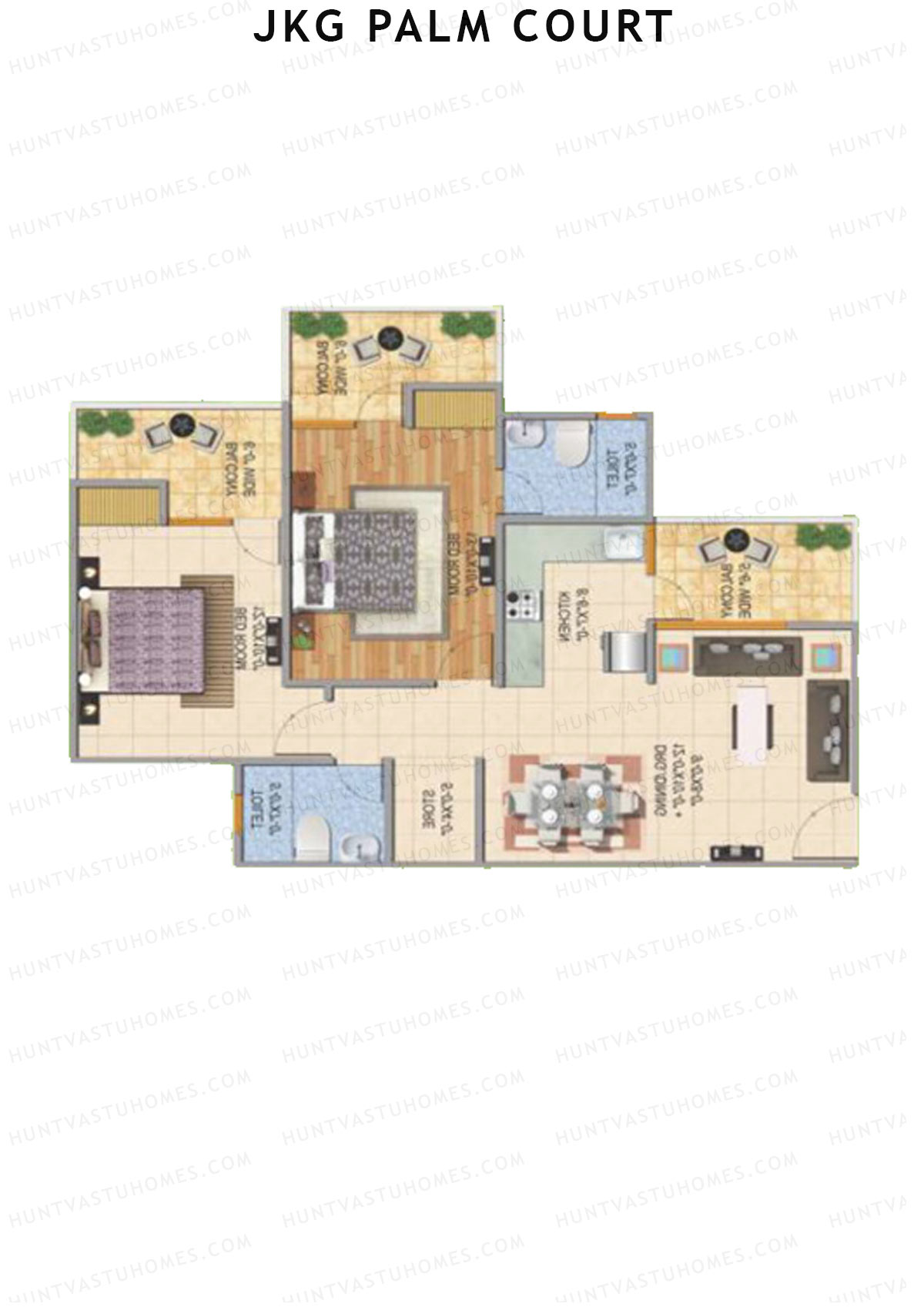 JKG Palm Court Tower C1 Unit 6 Floor Plan