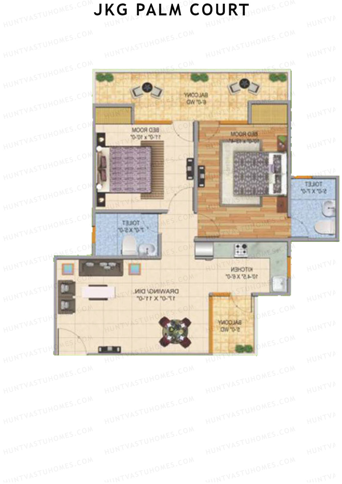 JKG Palm Court Tower C2 Unit 1 Floor Plan