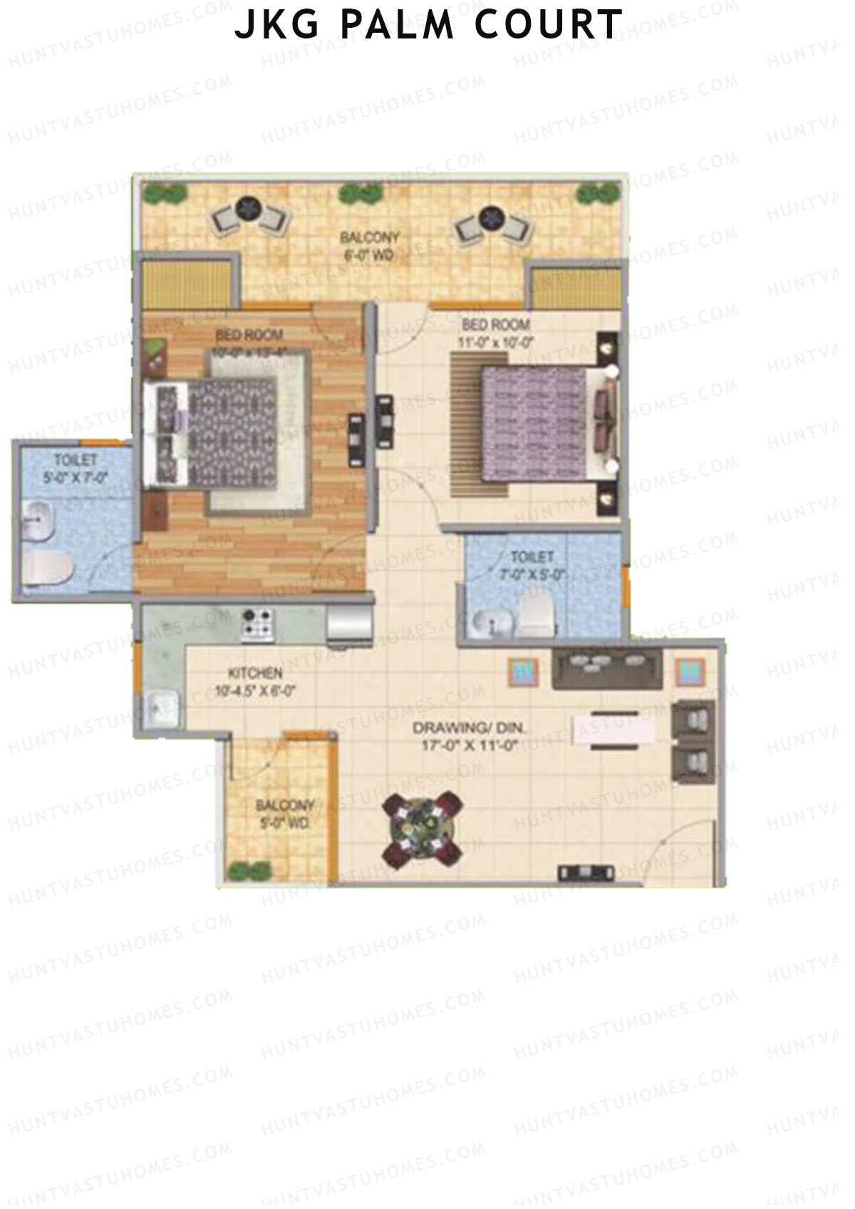 JKG Palm Court Tower C2 Unit 2 Floor Plan
