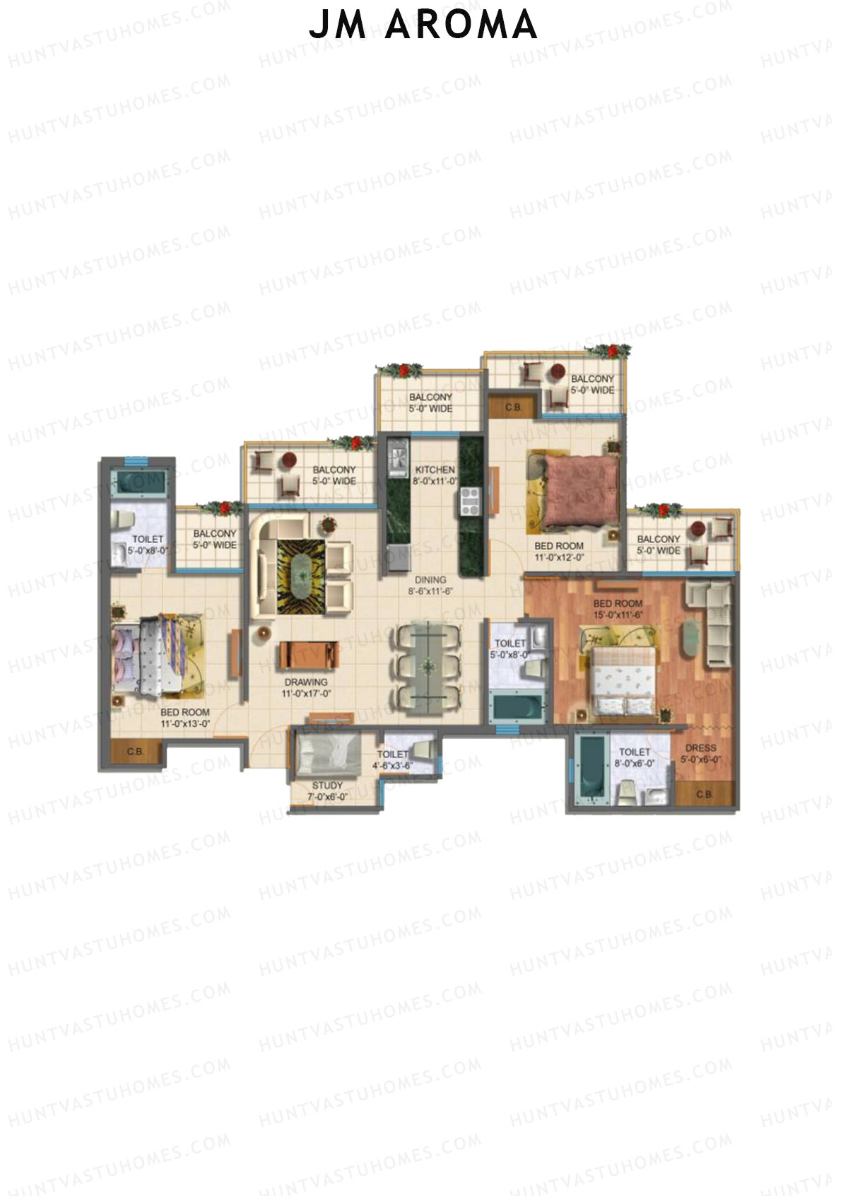JM Aroma Tower A Unit 1 Floor Plan