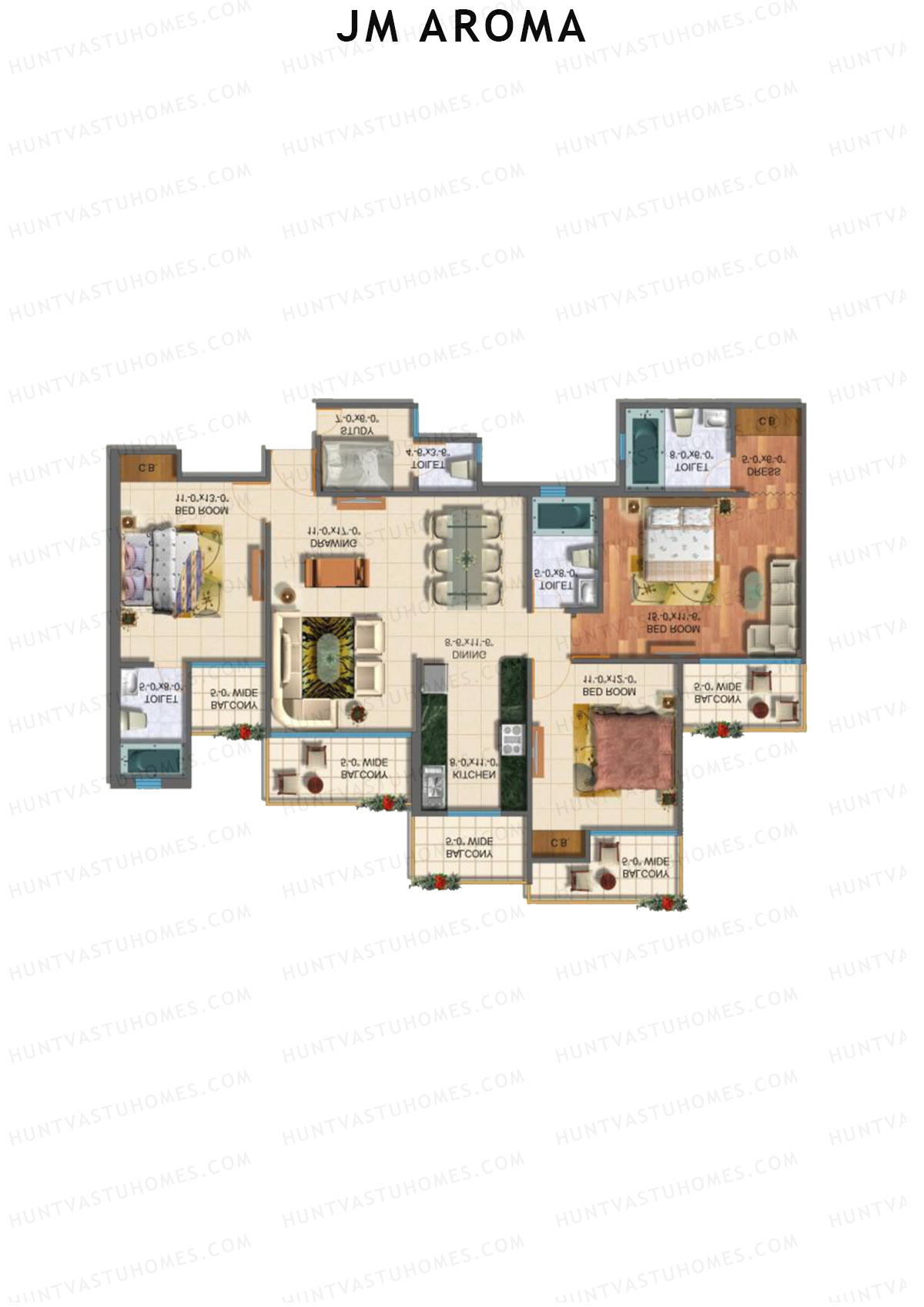 JM Aroma Tower A Unit 2 Floor Plan