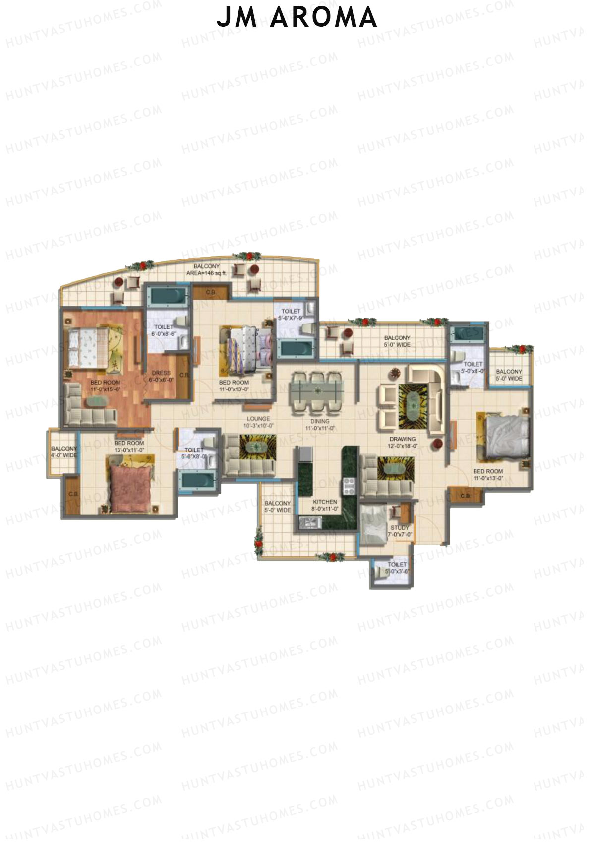 JM Aroma Tower A Unit 4 Floor Plan
