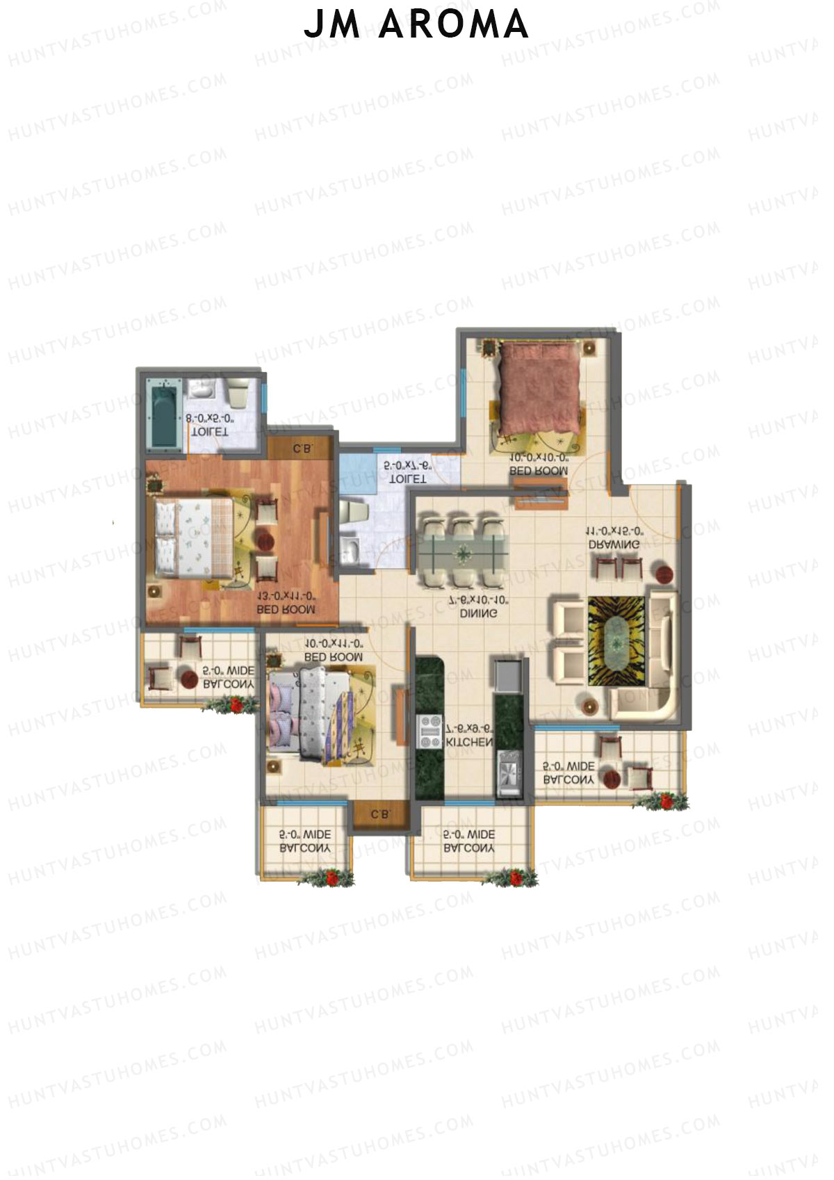JM Aroma Tower C Unit 1 Floor Plan