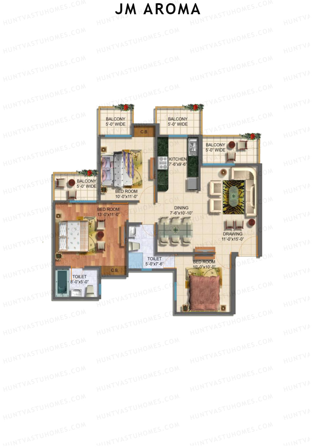 JM Aroma Tower C Unit 2 Floor Plan