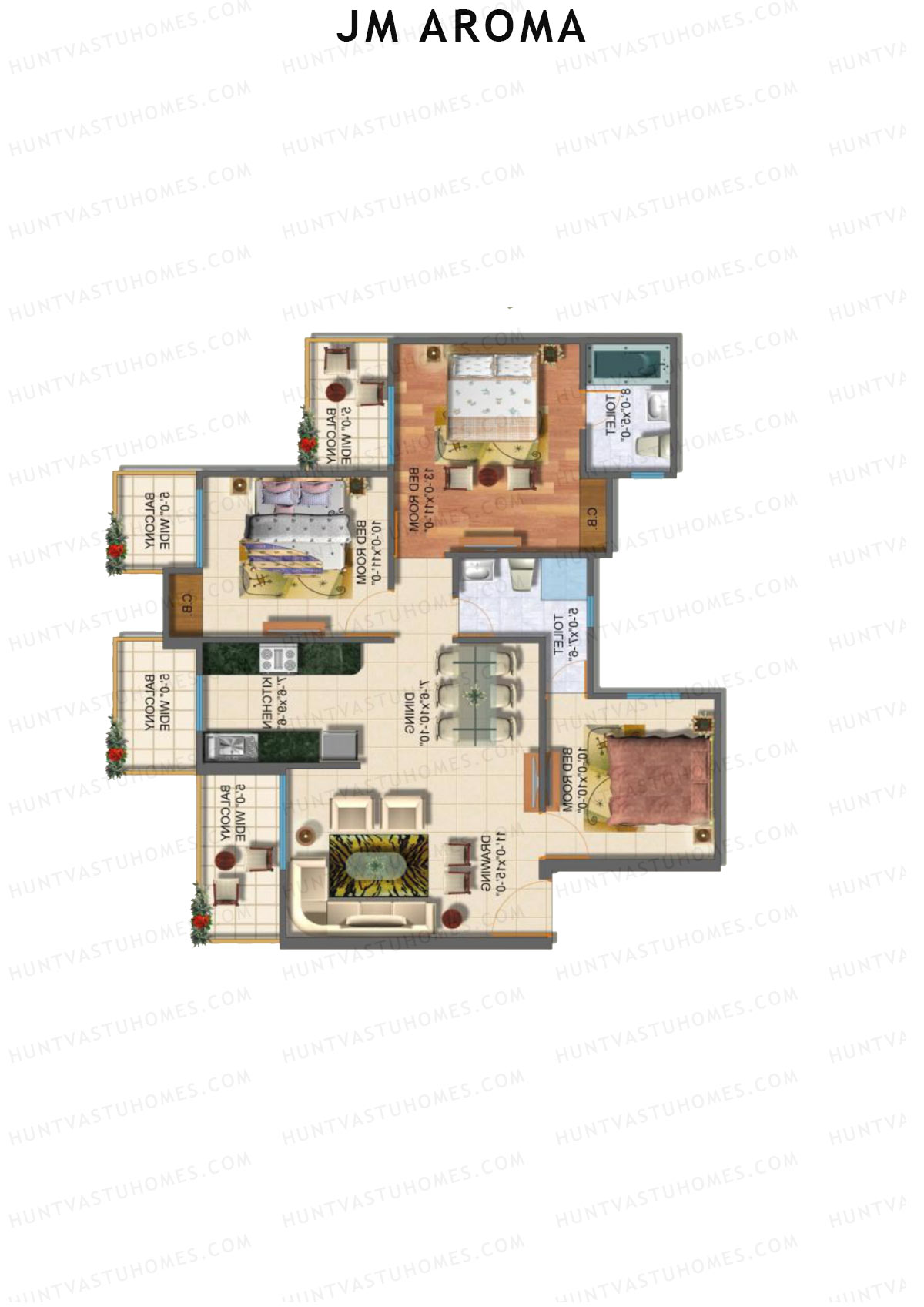 JM Aroma Tower G Unit 1 Floor Plan