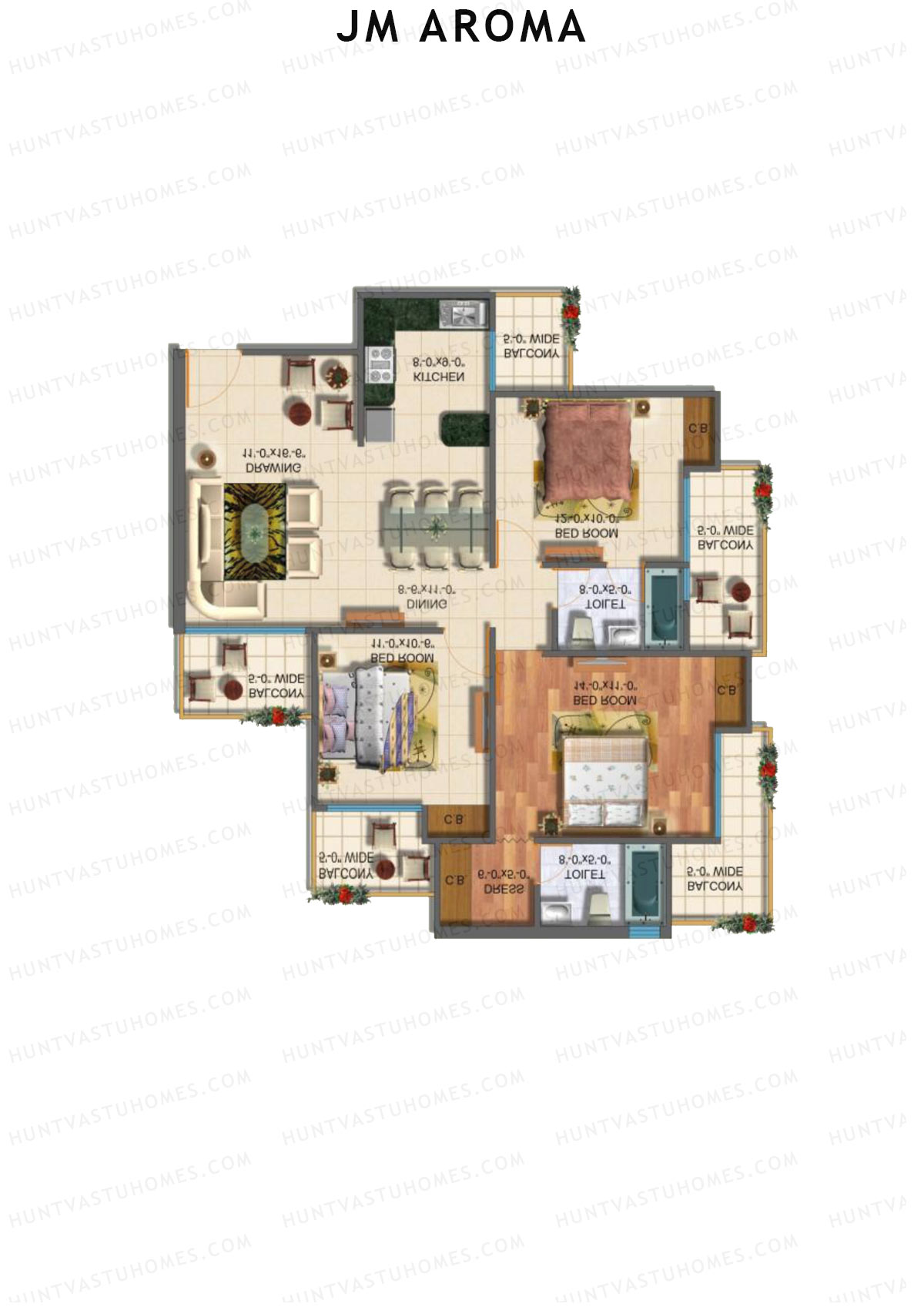 JM Aroma Tower G Unit 4 Floor Plan