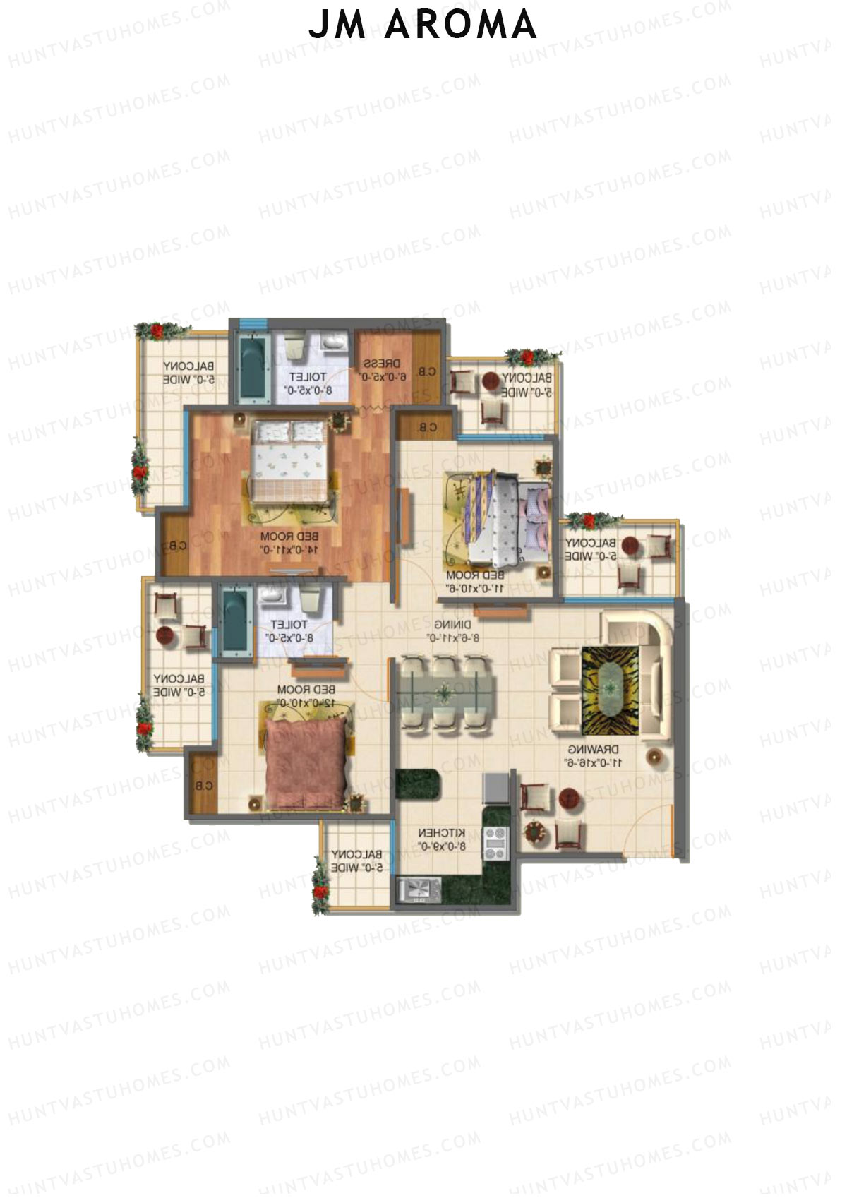 JM Aroma Tower G Unit 6 Floor Plan