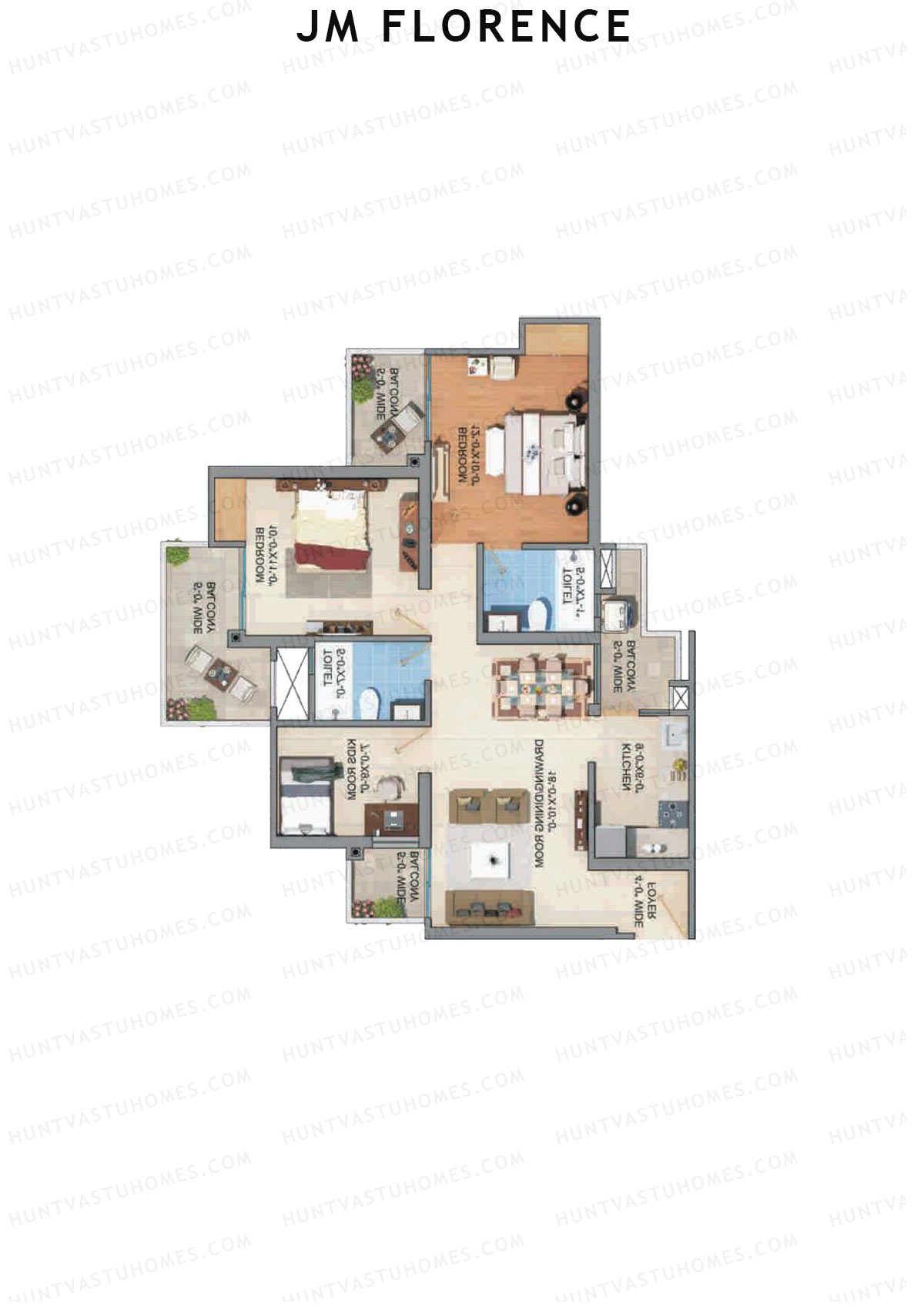 JM Florence Tower C Unit 5 Floor Plan