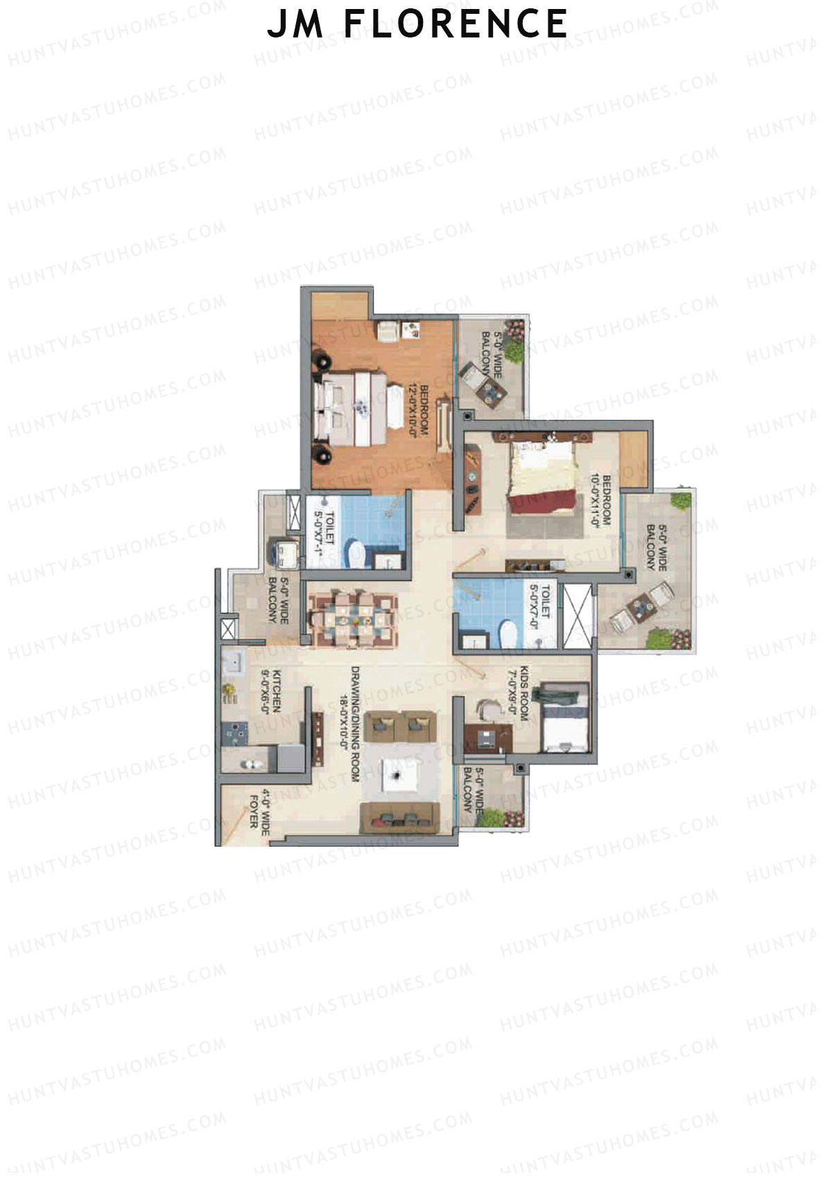 JM Florence Tower C Unit 6 Floor Plan