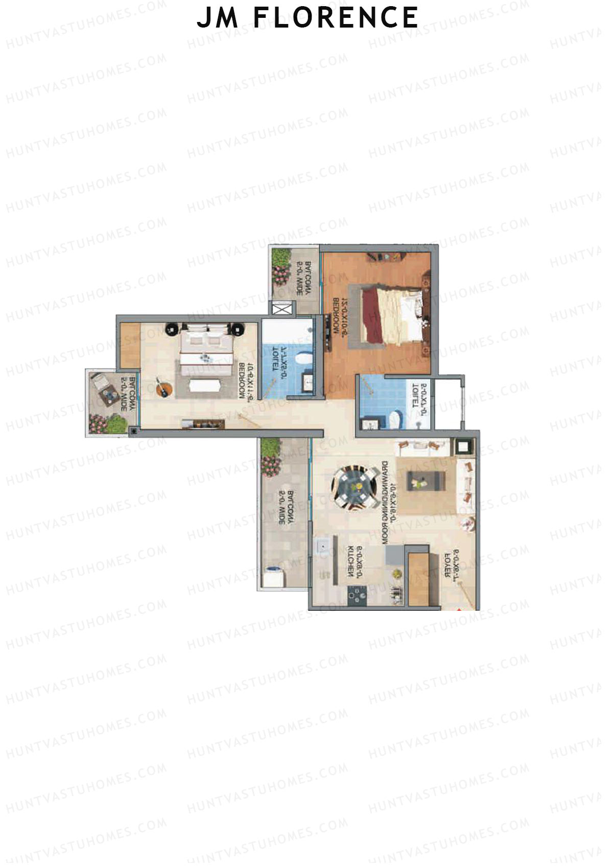 JM Florence Tower F Unit 3 Floor Plan