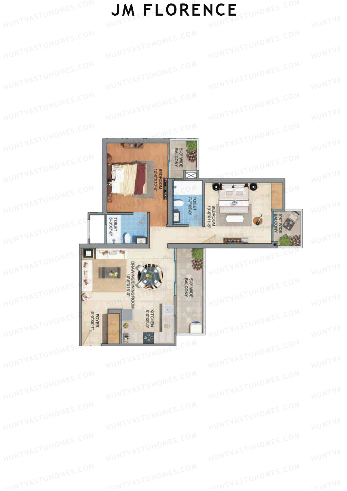 JM Florence Tower F Unit 4 Floor Plan