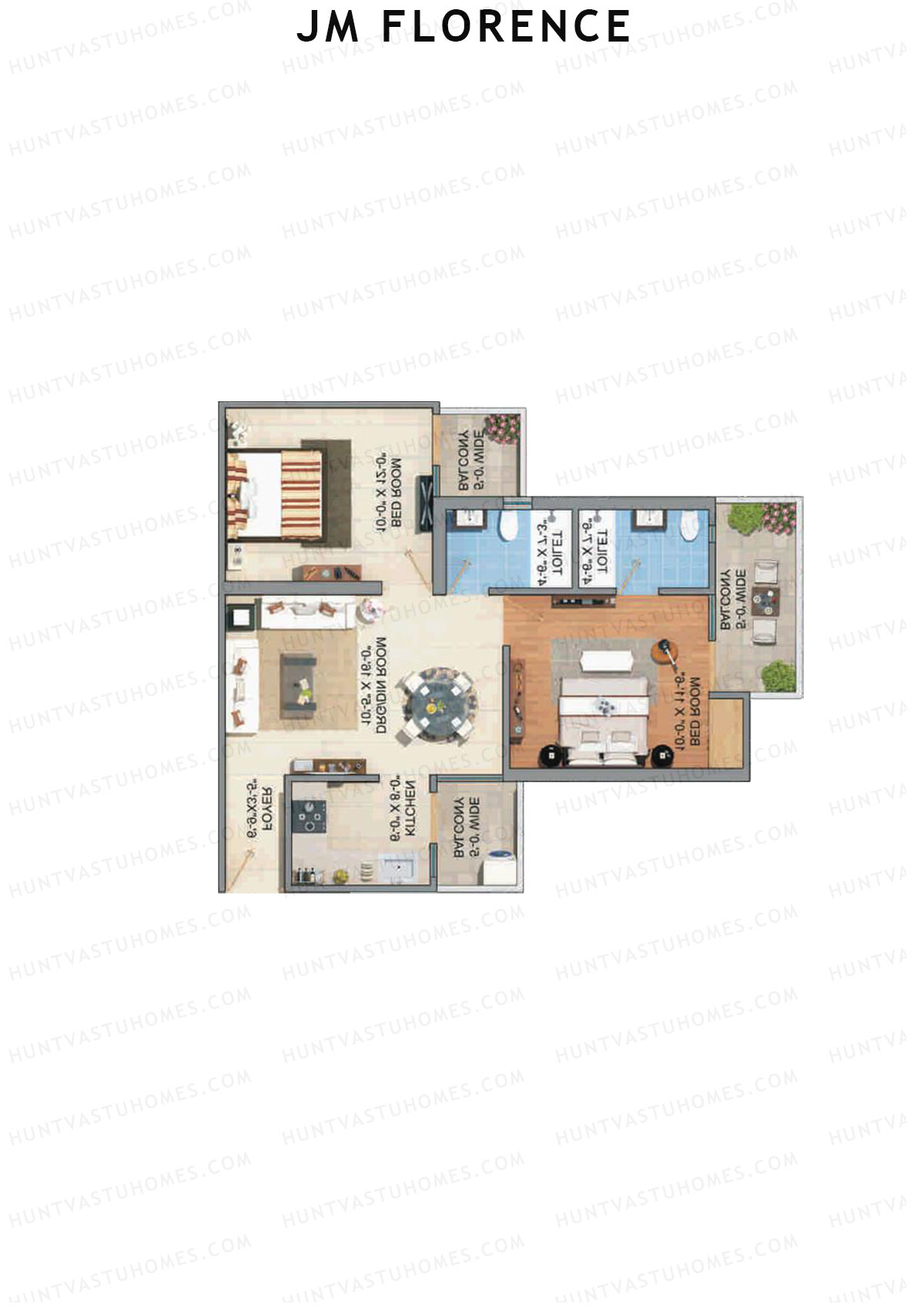 JM Florence Tower J Unit 4 Floor Plan