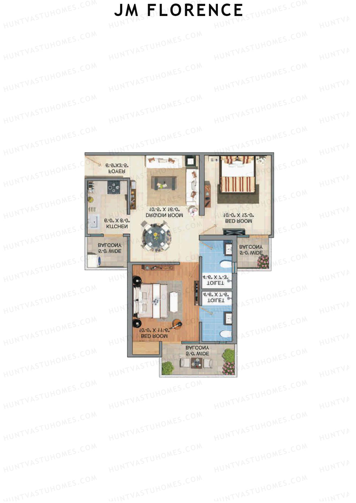 JM Florence Tower J Unit 6 Floor Plan