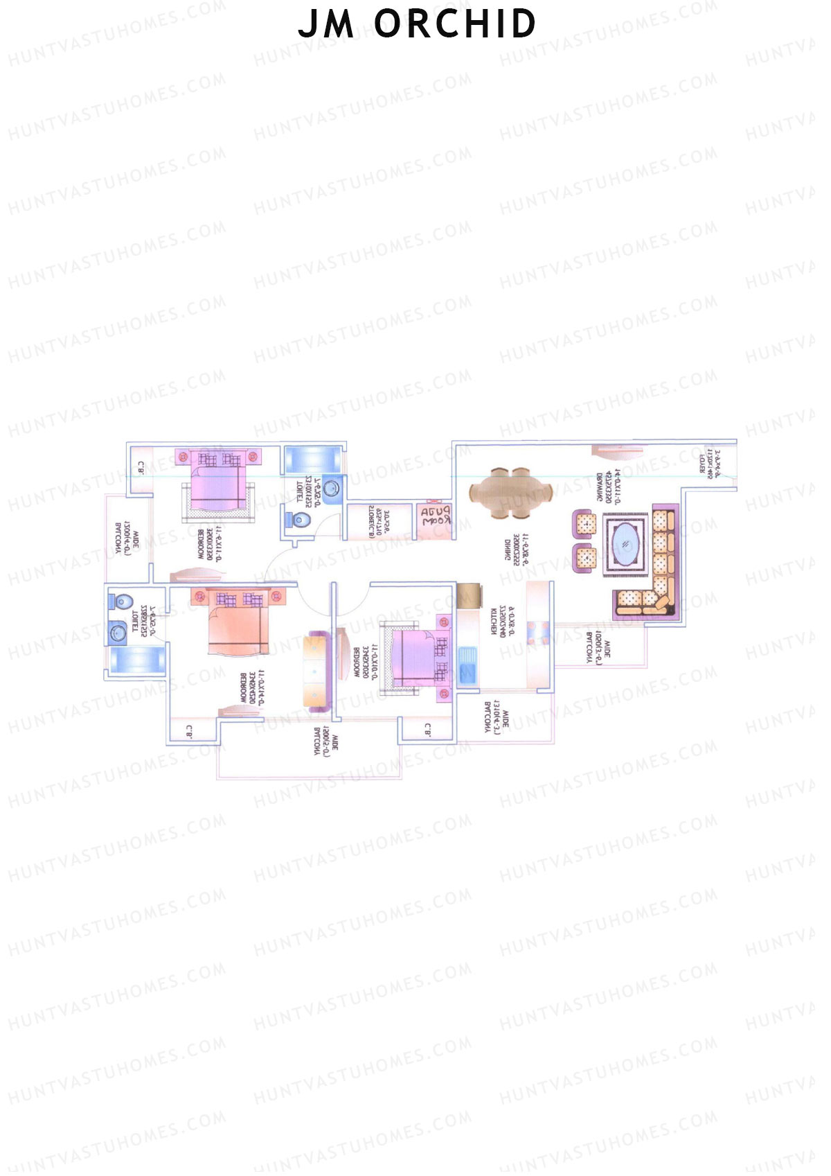 JM Orchid Block B Unit 5 Floor Plan