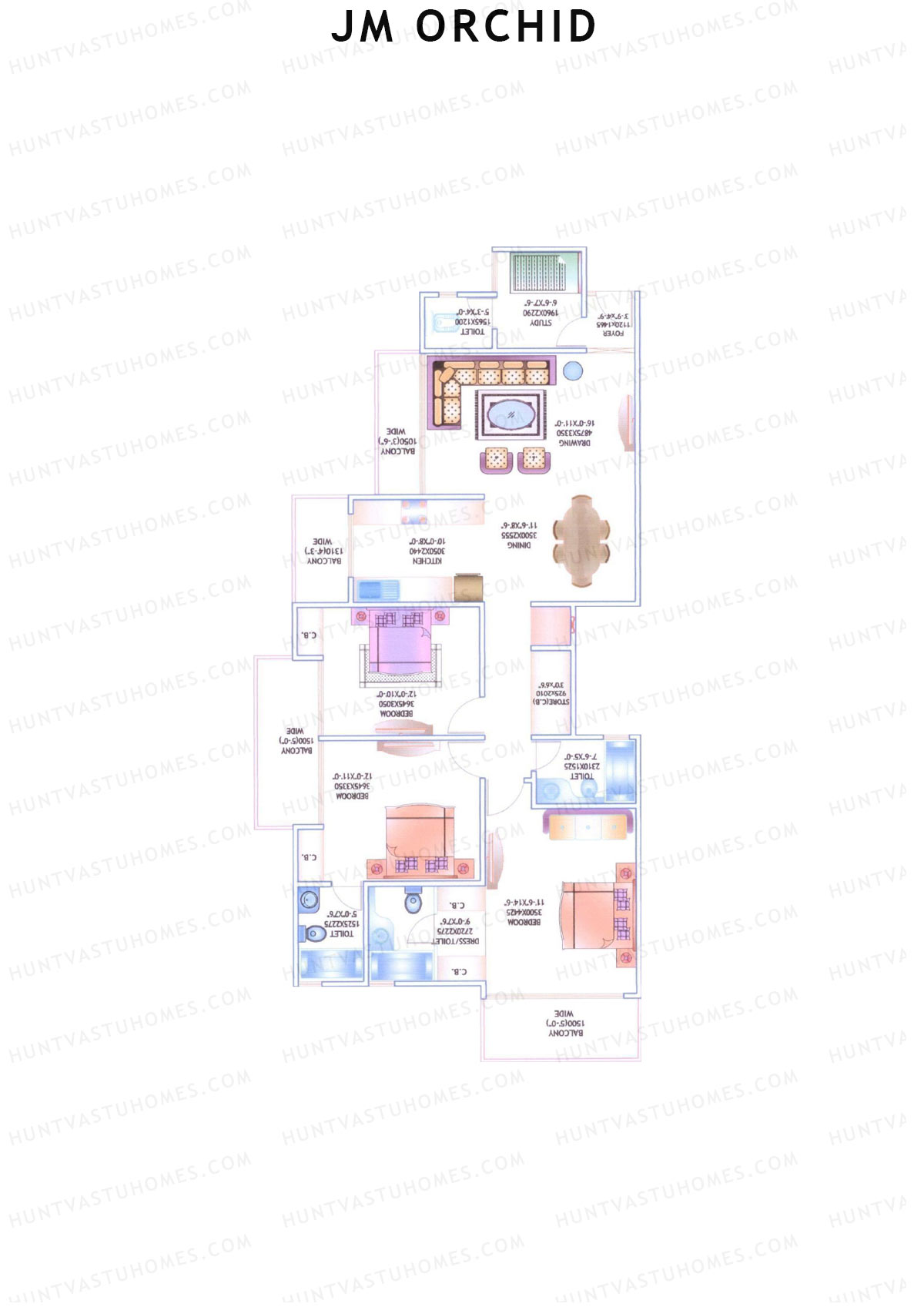 JM Orchid Block E Unit 4 Floor Plan