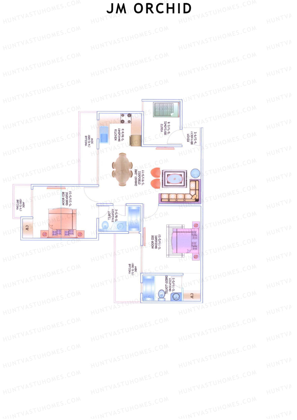 JM Orchid Block H Unit 6 Floor Plan
