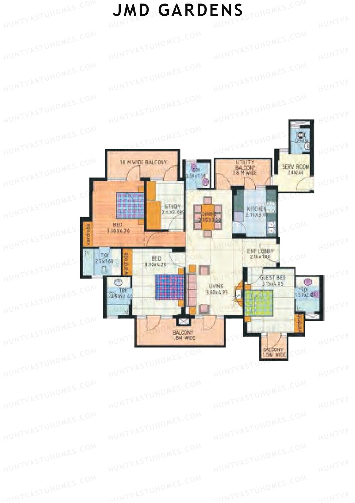 JMD Gardens Block H Unit 1 Floor Plan