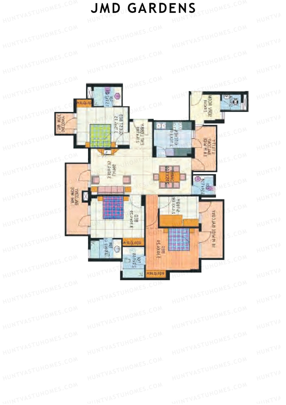 JMD Gardens Block J Unit 2 Floor Plan