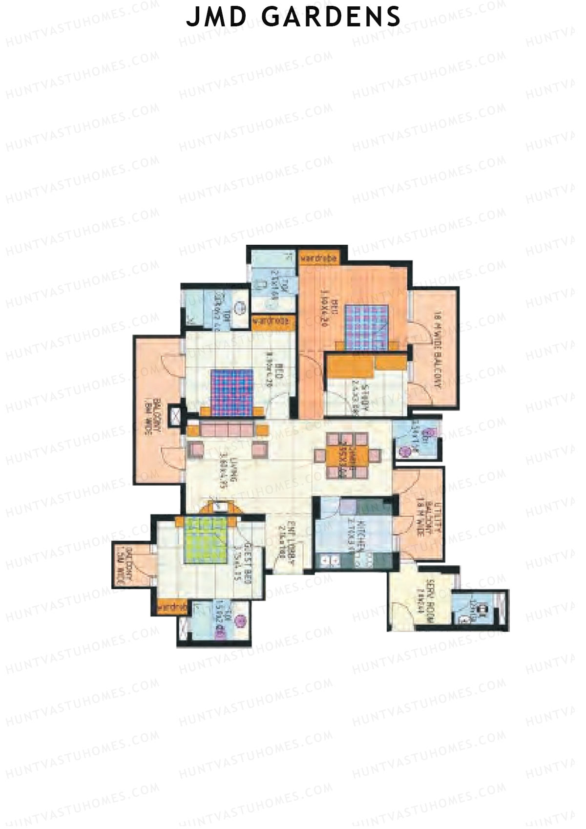 JMD Gardens Block K Unit 1 Floor Plan