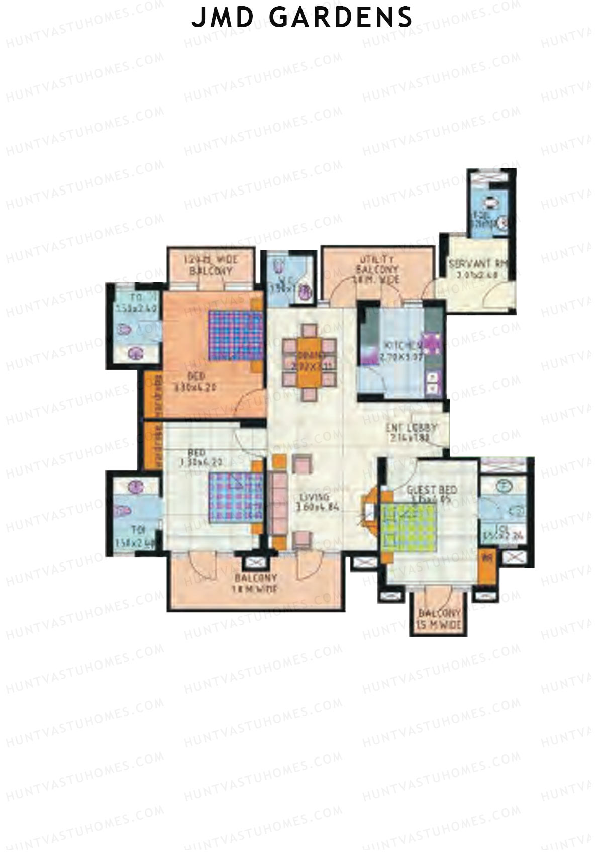 JMD Gardens Block O Unit 1 Floor Plan