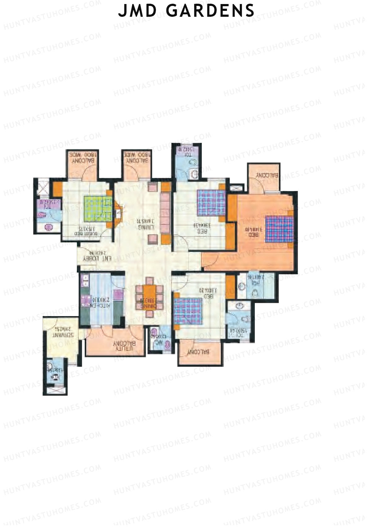 JMD Gardens Block P Unit 1 Floor Plan