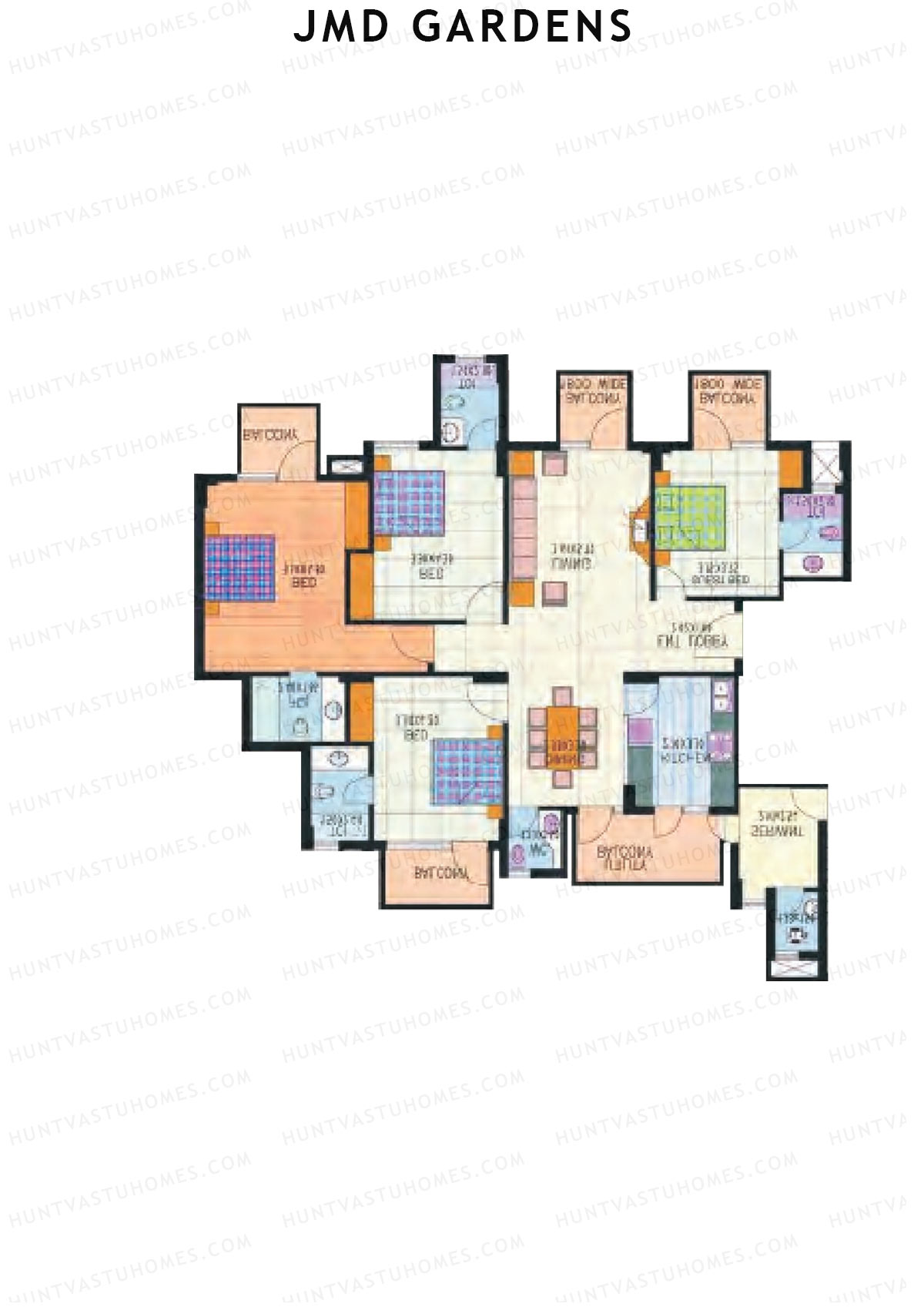 JMD Gardens Block P Unit 2 Floor Plan