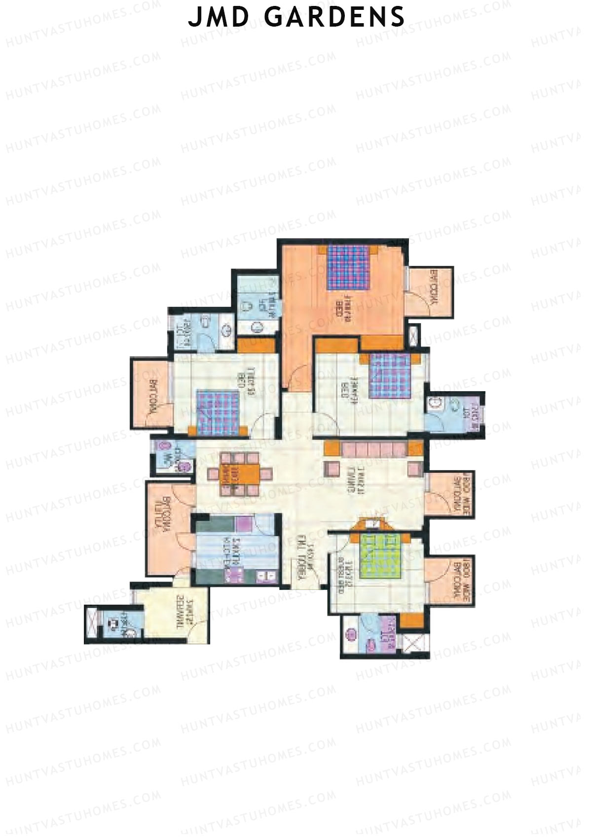 JMD Gardens Block Q Unit 2 Floor Plan
