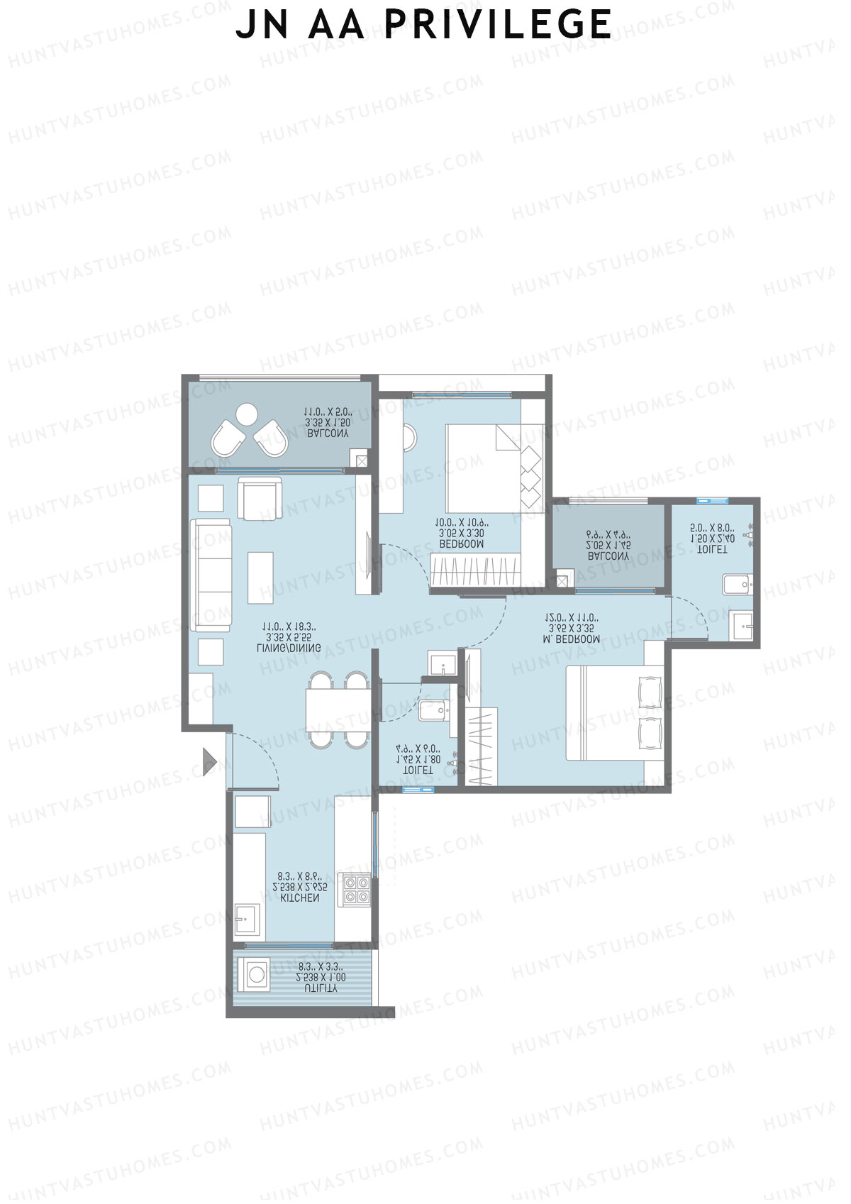 JN AA Privilege Tower A Unit 1 Floor Plan