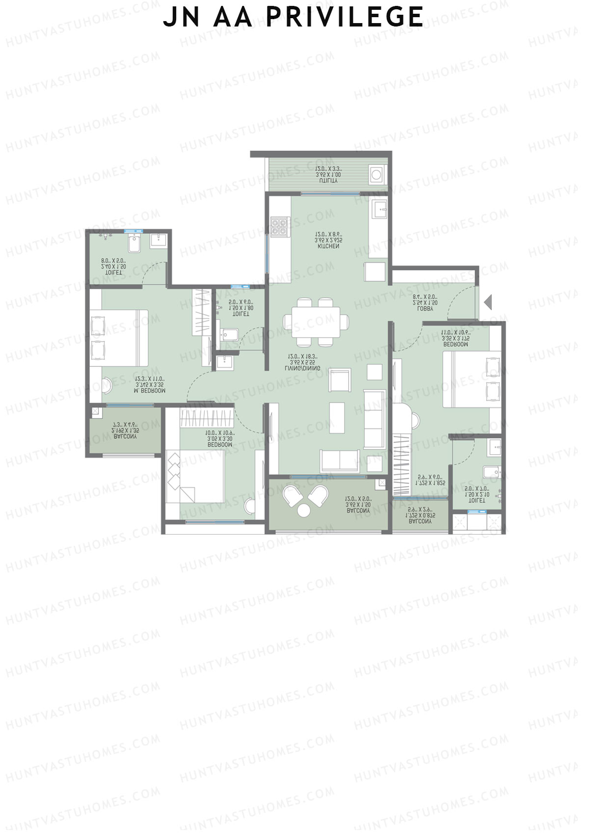 JN AA Privilege Tower A Unit 5 Floor Plan