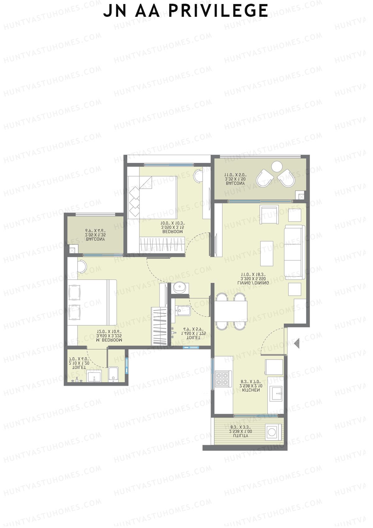 JN AA Privilege Tower B Unit 10 Floor Plan