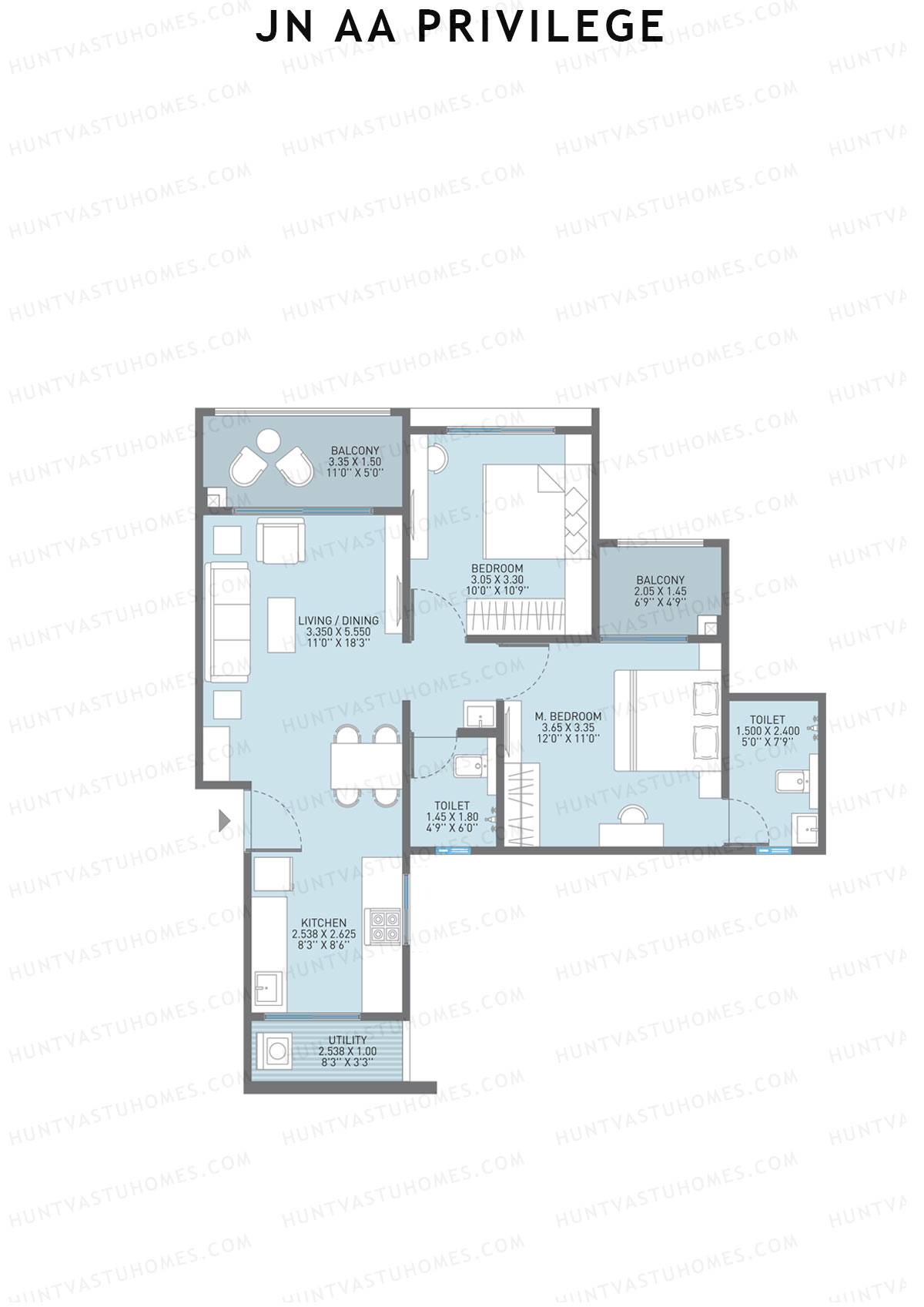 JN AA Privilege Tower B Unit 1 Floor Plan