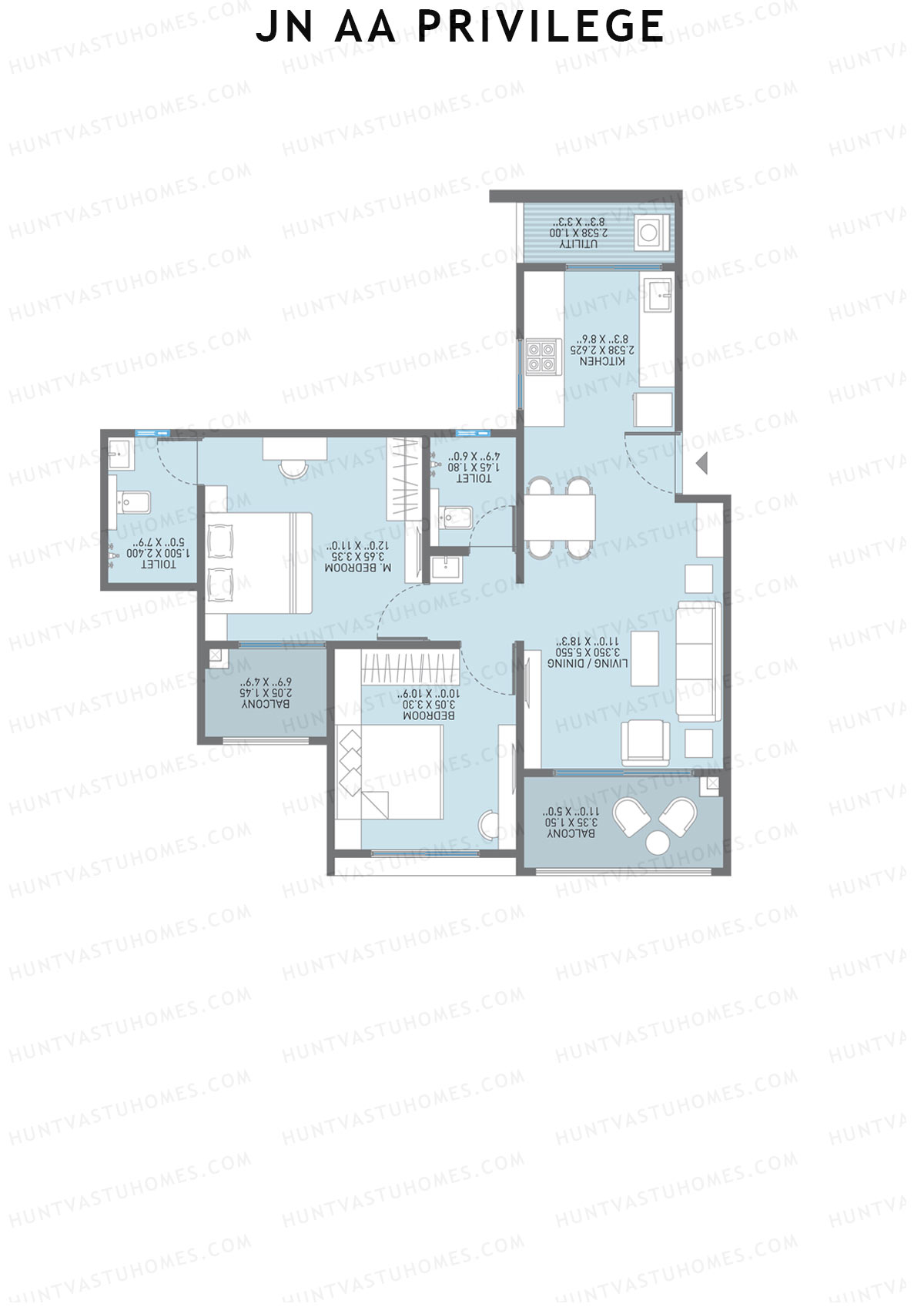 JN AA Privilege Tower B Unit 6 Floor Plan
