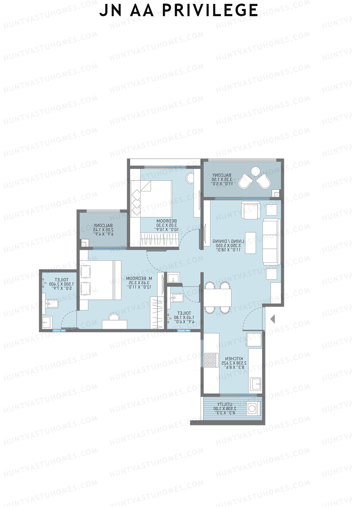 JN AA Privilege Tower B Unit 7 Floor Plan