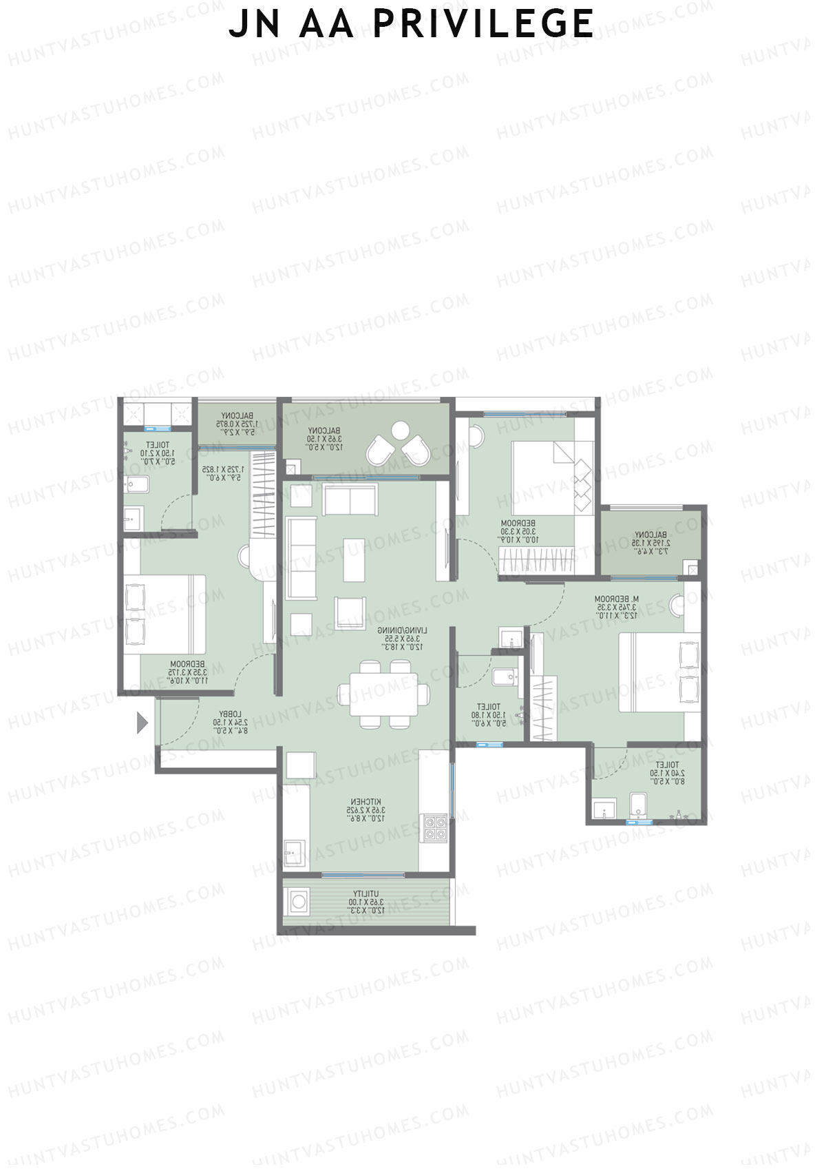 JN AA Privilege Tower C Unit 1 Floor Plan