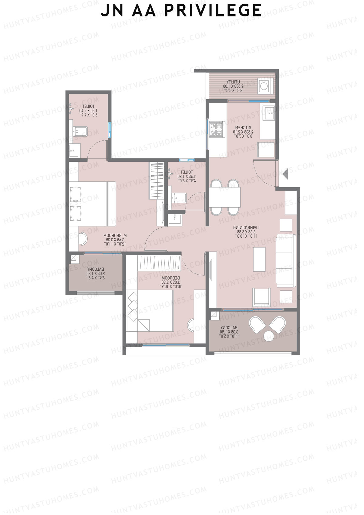 JN AA Privilege Tower C Unit 3 Floor Plan