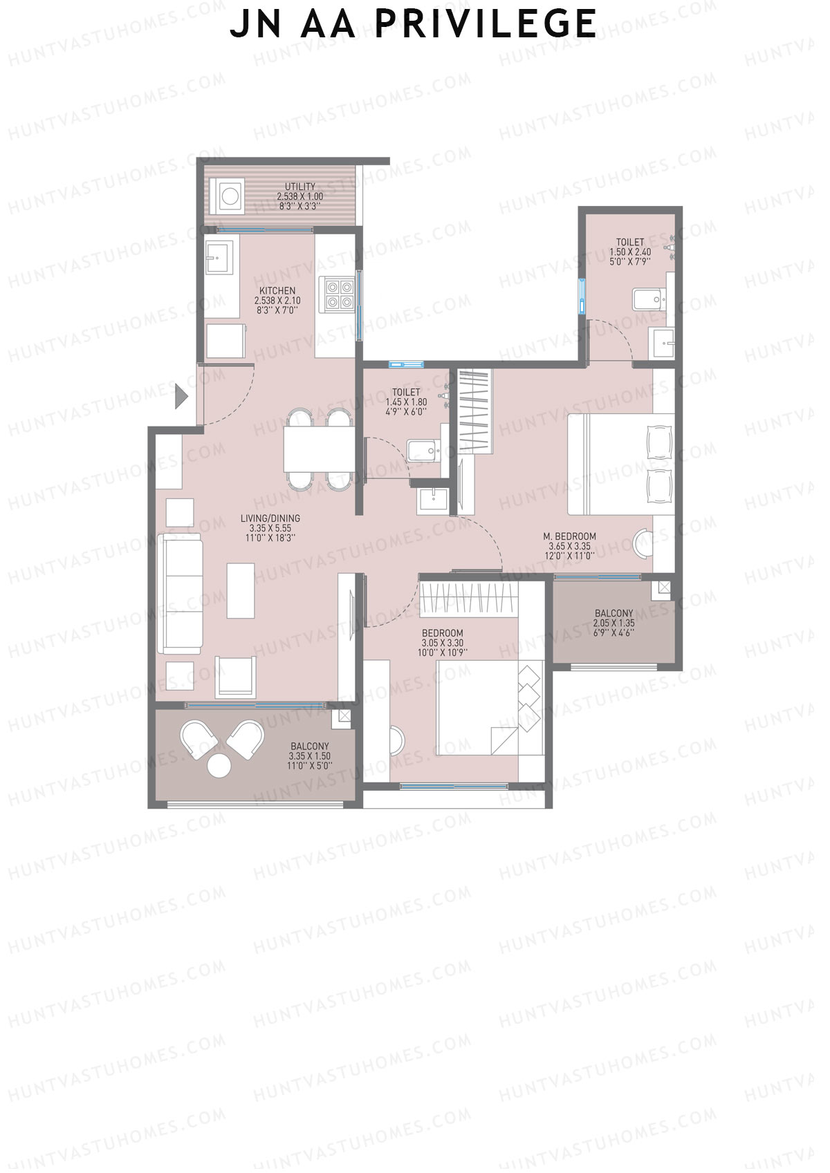 JN AA Privilege Tower C Unit 4 Floor Plan