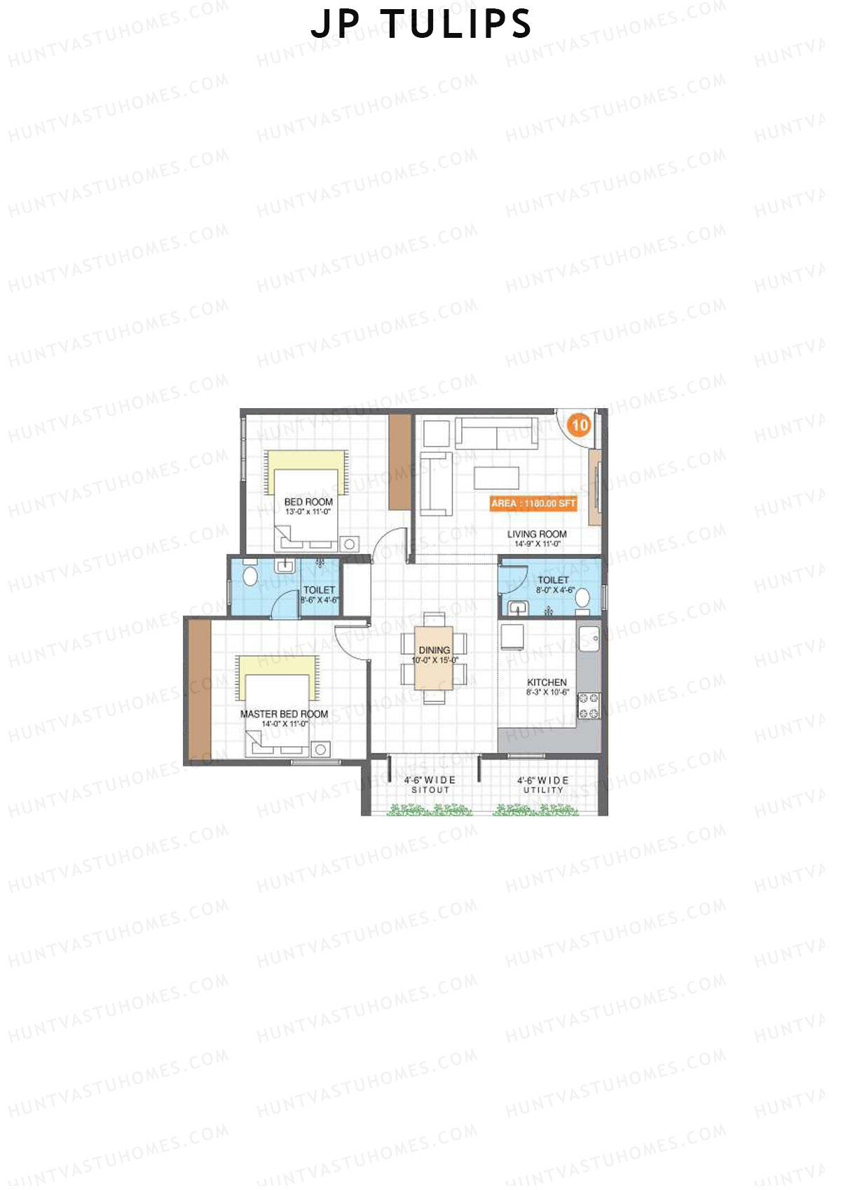JP Tulips Block A Unit 10 Floor Plan