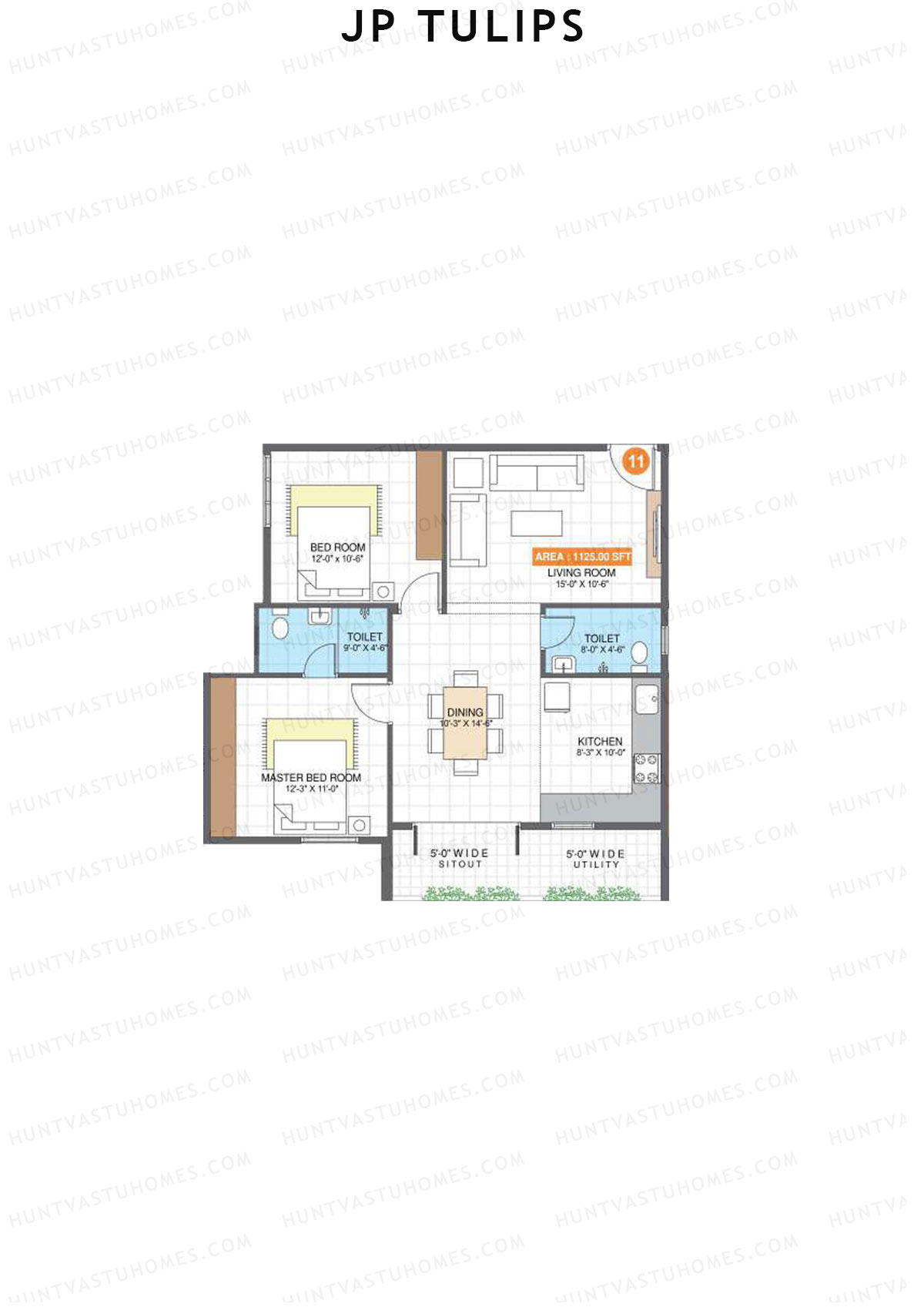 JP Tulips Block A Unit 11 Floor Plan